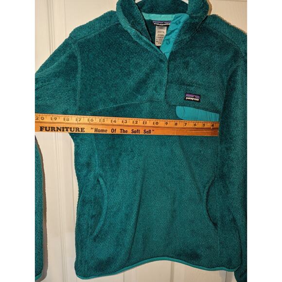 Patagonia Fleece Sweater Women's Size Medium M Re-Tool Polartec Teal Blue - Picture 7 of 11